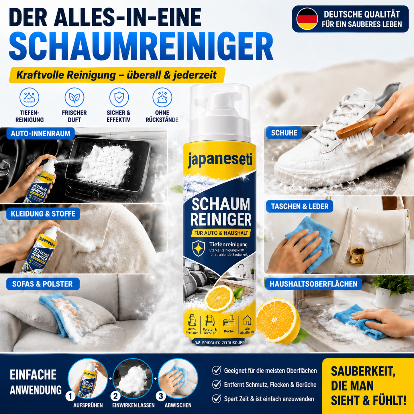 Allzweck Schaumreiniger fuer Auto & Haushalt